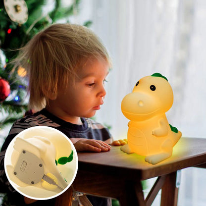 bebe regarde veilleuse dinosaure led