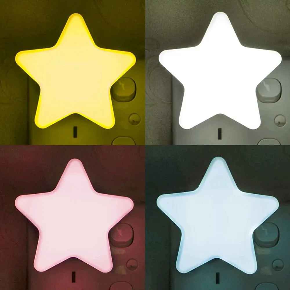 différentes couleurs veilleuses étoile allumées