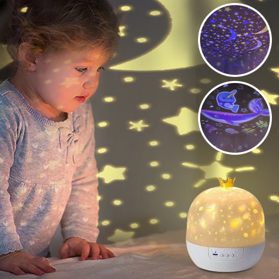 projecteur rotatif de lumière enfant regarde