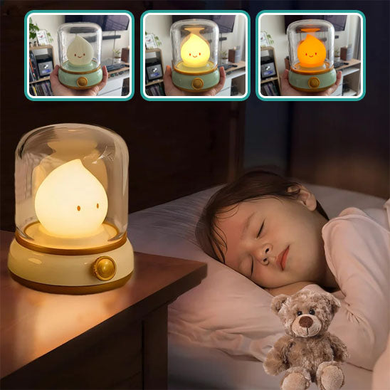 veilleuse bébé bougie dort avec