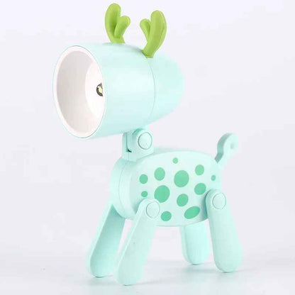 veilleuse bébé cerfveille verte tachetée verte avec cornes