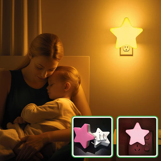  veilleuse bébé étoile maman berce son garçon avec