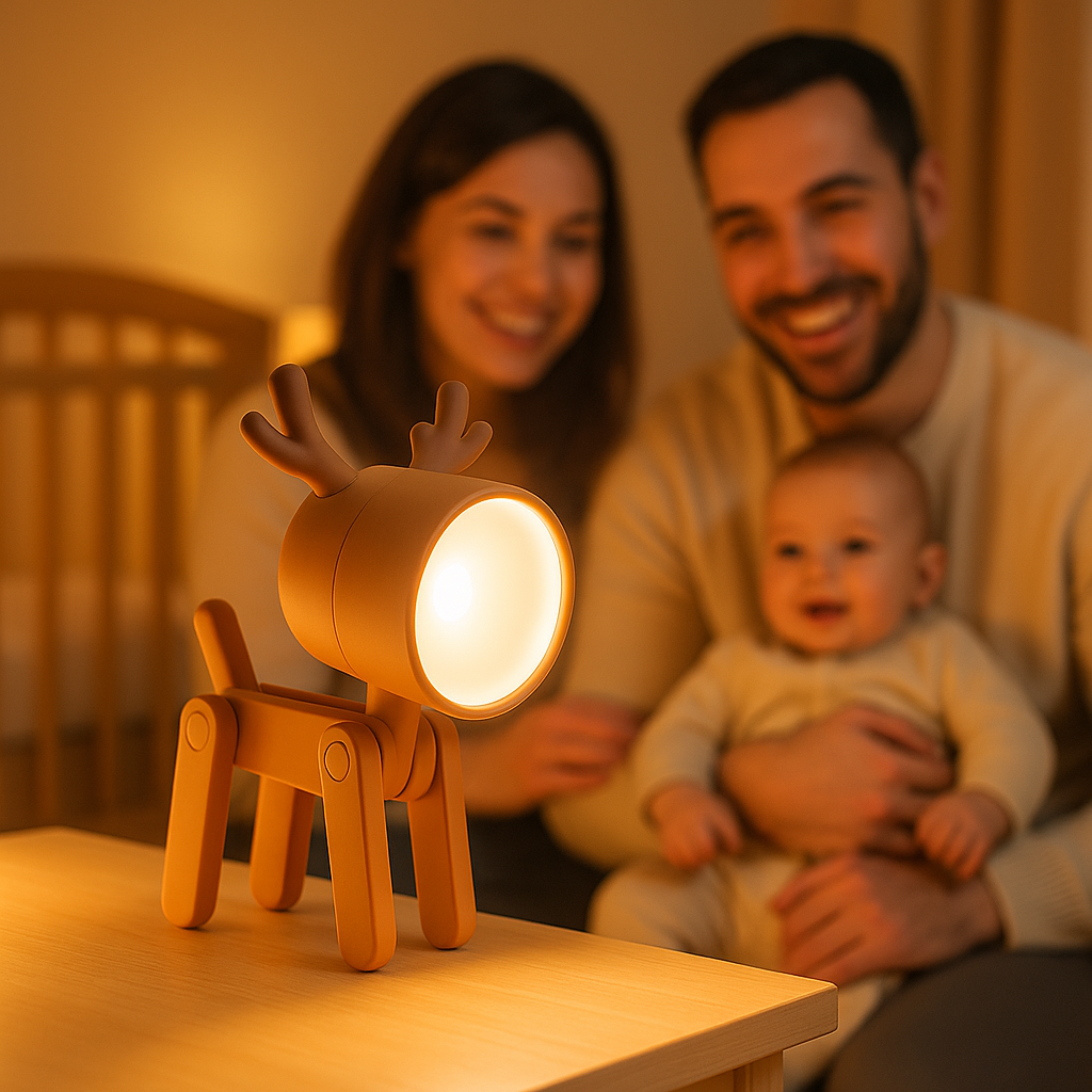 veilleuse bébé papa et maman porte bébé